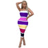 Color Block Mid-Calf Dress #Color Block #Mid-Calf